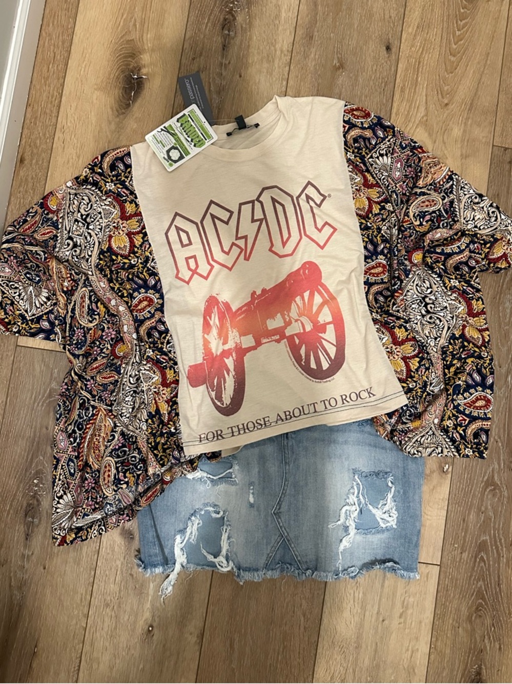 Shannon Passero Upcycled AC/DC Band Tee